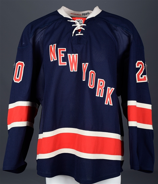 Chris Kreiders 2012-13 New York Rangers Game-Worn Rookie Season Alternate Jersey