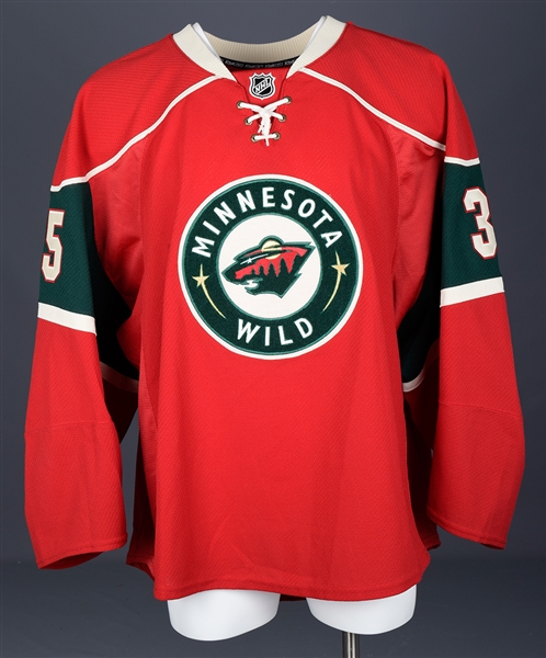 Darcy Kuempers 2012-13 Minnesota Wild Game-Worn Rookie Season Jersey