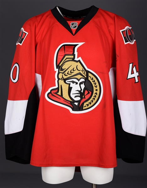 Robin Lehners 2012-13 Ottawa Senators Game-Worn Jersey - Photo-Matched!