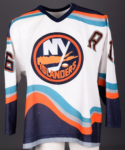 Zigmund Palffys 1996-97 New York Islanders Game-Worn Alternate Captains Jersey with LOA - Nice Game Wear!