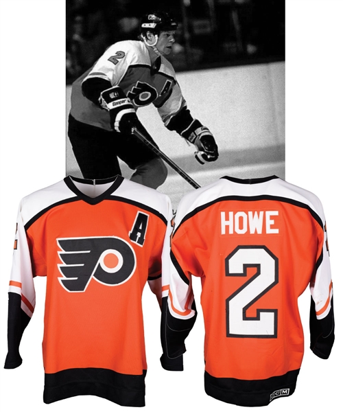 Mark Howes 1987-88 Philadelphia Flyers Game-Worn Alternate Captains Jersey with LOA