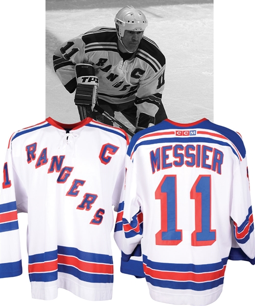 Mark Messiers 2003-04 New York Rangers Game-Worn Captains Jersey with LOA
