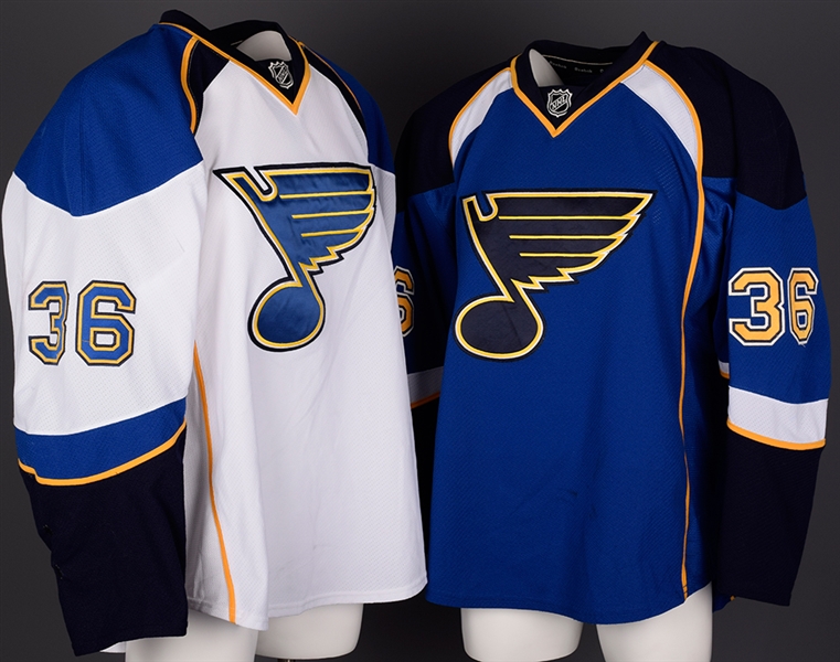 Matt DAgostinis 2010-11 and 2011-12 St. Louis Blues Game-Worn Jerseys with Team COAs