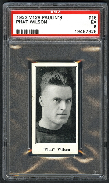1923-24 Paulins Candy V128 Hockey Card #16 Phat Wilson - Graded PSA 5 - Highest Graded!