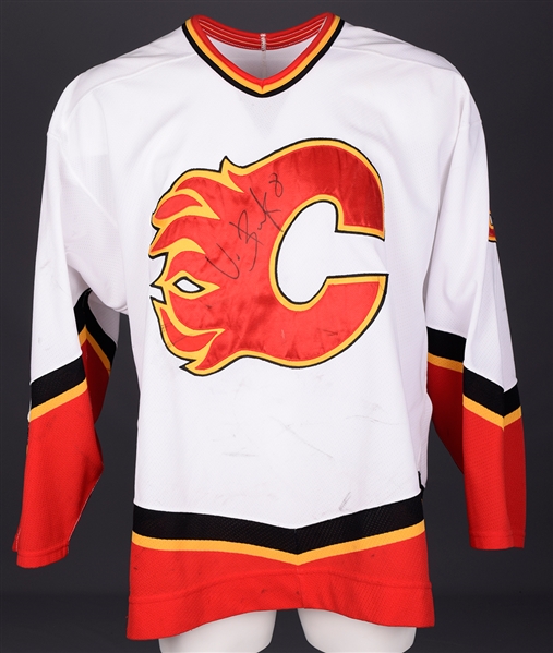 Valeri Bures 2000-01 Calgary Flames Signed Game-Worn Jersey