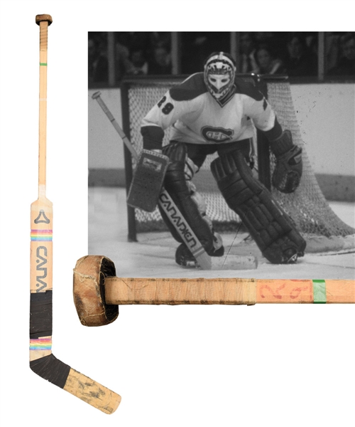 Ken Drydens Late-1970s Montreal Canadiens "Canadien" Game-Used Stick