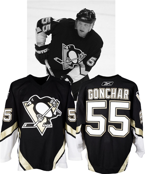 Sergei Gonchars 2005-06 Pittsburgh Penguins Game-Worn Jersey with Team LOA