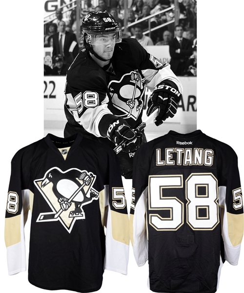 Kris Letangs 2011-12 Pittsburgh Penguins Game-Worn Jersey with Team LOA - Photo-Matched!