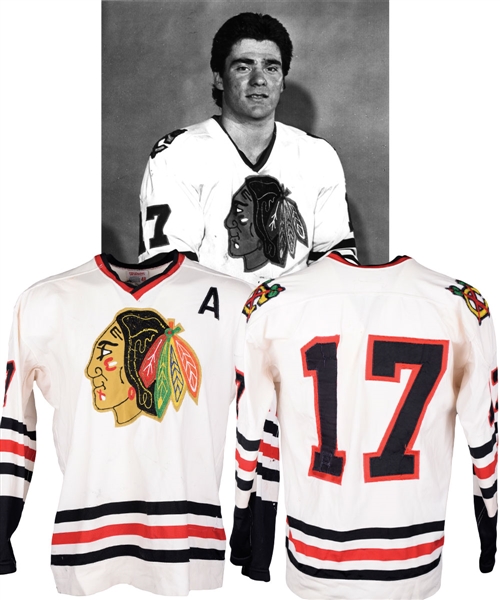 Alain Daigles Mid-1970s Chicago Black Hawks Game-Worn Jersey - Team Repairs! - Photo-Matched!