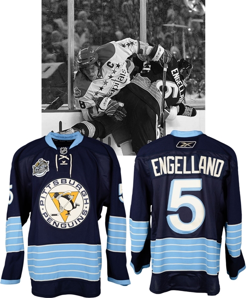 Deryk Engellands 2011 NHL Winter Classic Pittsburgh Penguins Game-Worn Jersey with Team LOA