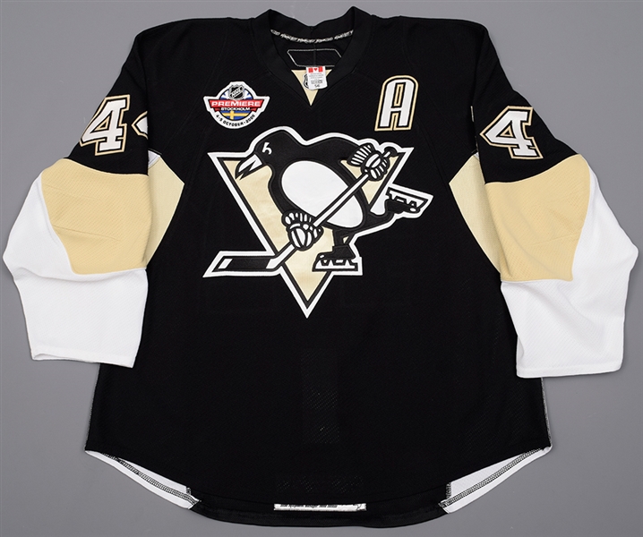 sidney crosby game used jersey