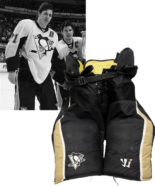 Evgeni Malkins 2008-09 Pittsburgh Penguins Game-Worn Regular Season and Playoffs Pants - Art Ross Trophy and Conn Smythe Trophy Season! - Photo-Matched!