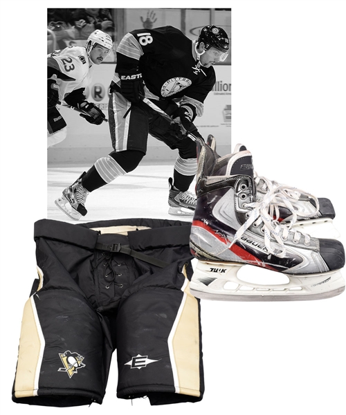James Neals 2010-11 Pittsburgh Penguins Easton Game-Worn Pants and 2011-12 Bauer Vapor Game-Used Skates - Both Photo-Matched!