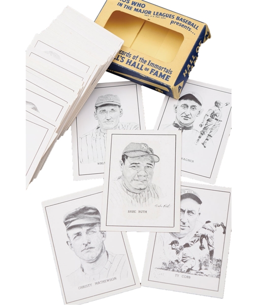 1950 Callahan Baseball Hall of Fame Near Complete Set (61/62) with Original Box