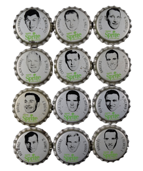 Scarce 1964-65 Sprite Hockey Bottle Cap Complete Set of 108