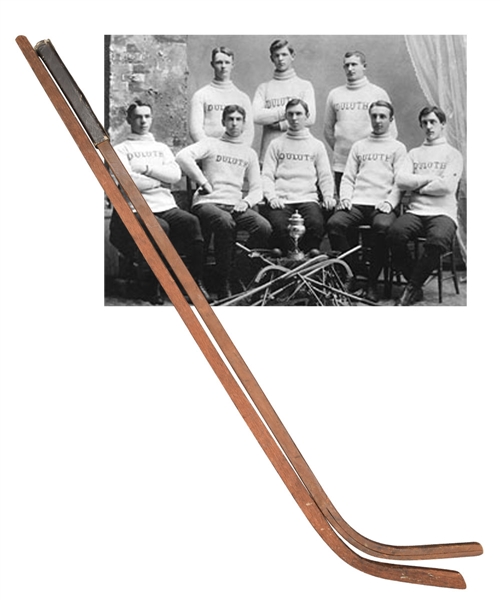 Circa 1890s Primitive Ice Polo / Ice Hockey Sticks (2)