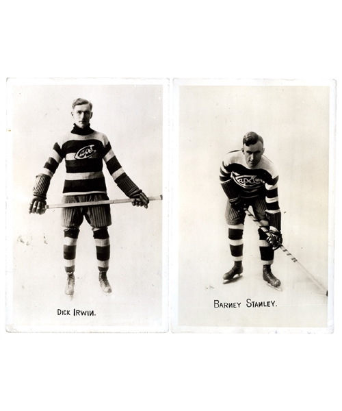 Regina Capitals (WCHL) Hockey Team Circa 1923-24 Real Photo Postcard Collection of 10 with HOFers Irvin, Stanley & Hay
