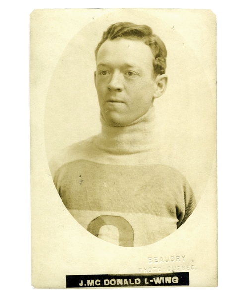 Jack McDonald Circa 1911 NHA Quebec Bulldogs Hockey Team Real Photo Postcard