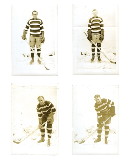 Ottawa Senators 1926-29 Hockey Photo Collection of 4 with HOFer George Boucher