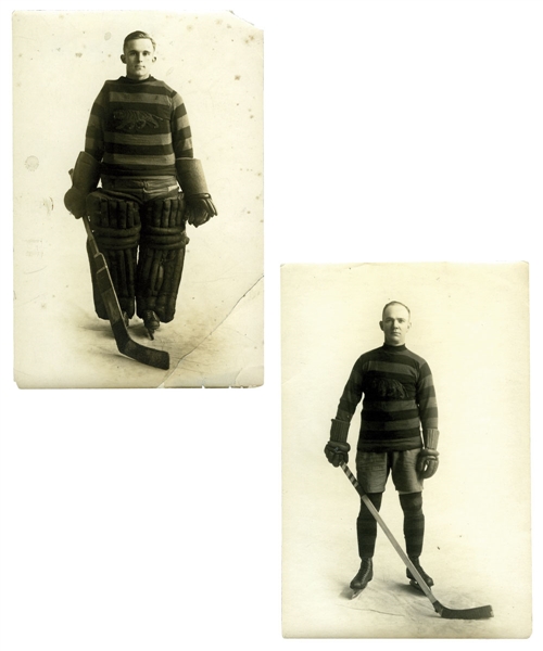 Jake Forbes and Mickey Roach Circa 1922-23 Hamilton Tigers Hockey Team Photos