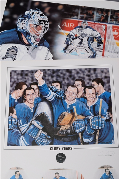 Toronto Maple Leafs "Glory Years" and "Last Line of Defense" Signed Limited-Edition AP Lithographs by Daniel Parry with COAs 