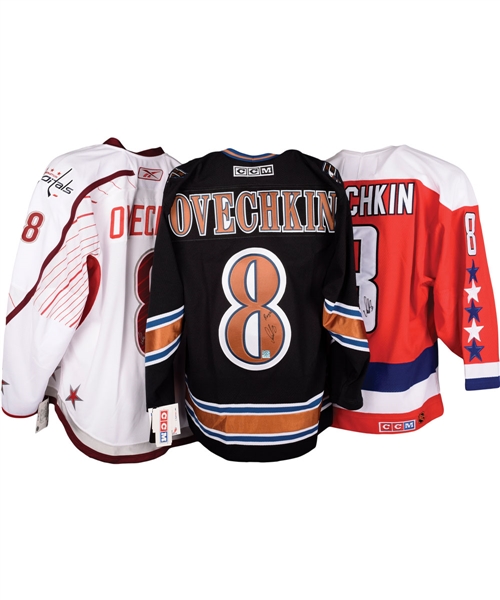 Alexander Ovechkin Signed Washington Capitals Jerseys (2) and 2011 NHL All-Star Game Jersey