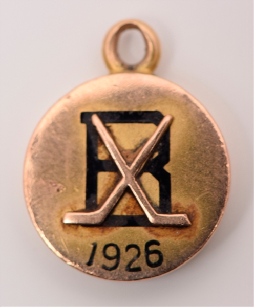 1926 "B" State Championship 10K Gold Hockey Pendant