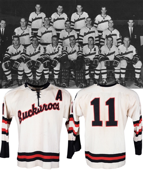 Portland Buckaroos Circa 1962-63 Game-Worn Jersey Attributed to Gord Fashoway - "Portland The Rose City" Patch!