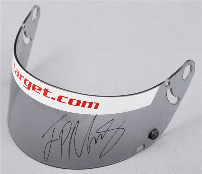 Juan Montoyas 2000 CART Ganassi Team Signed Race-Used Visor