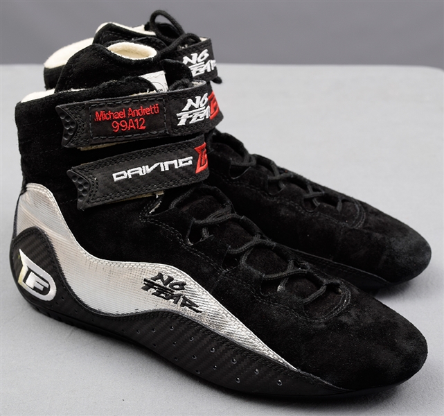 Michael Andrettis 1999 CART Newman/Haas Racing Team US 500 Race-Used Boots