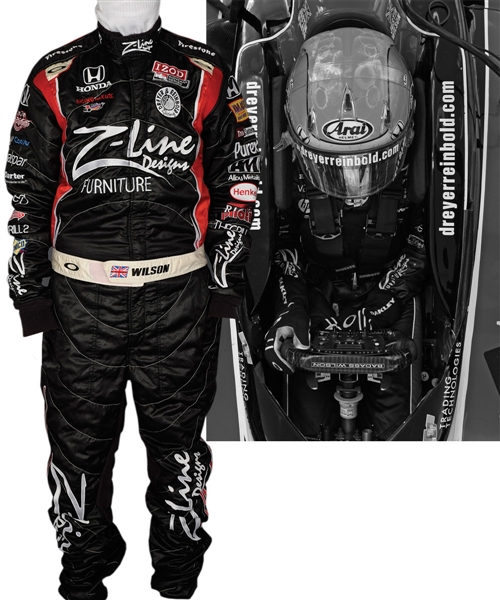 Justin Wilsons 2010/2011 IndyCar Dreyer & Reinbold Racing Team Race-Worn Suit