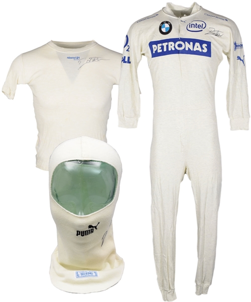 Jacques Villeneuves Formula One Career Nomex Race Underwear Collection of 5 - Many Signed Pieces