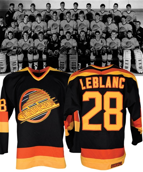 John LeBlancs 1987-88 Vancouver Canucks Game-Worn Jersey