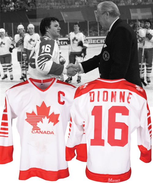 Marcel Dionnes 1983 World Championships Team Canada Game-Worn Captains Jersey - Photo-Matched!