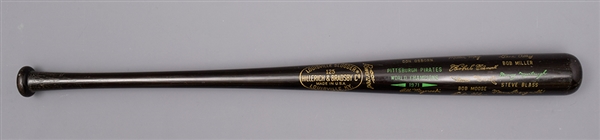 Pittsburgh Pirates 1971 World Champions Black Bat