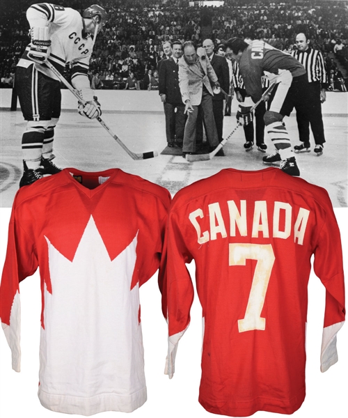 Phil Espositos 1972 Canada-Russia Series Team Canada Game Jersey