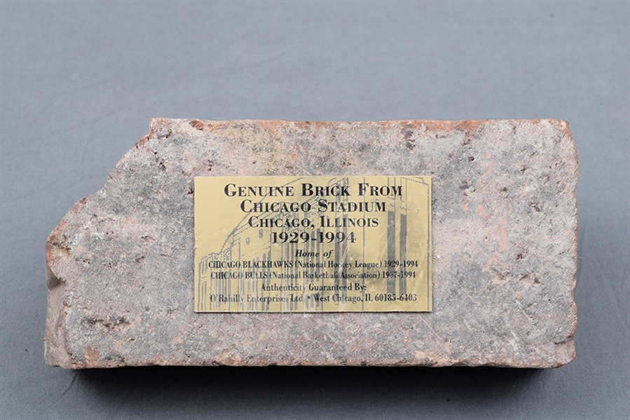 Original Chicago Stadium 1929-1994 Brick with Plaque