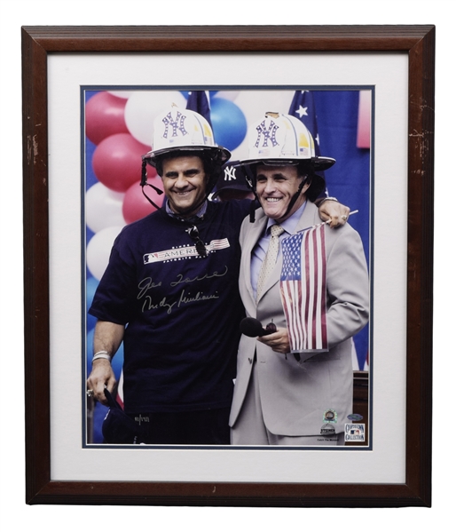 Joe Torre and Rudolph W. Giuliani Dual-Signed "9/11" Limited-Edition Framed Photo #81/1911 with COA (22 ½” x 26 ½”)