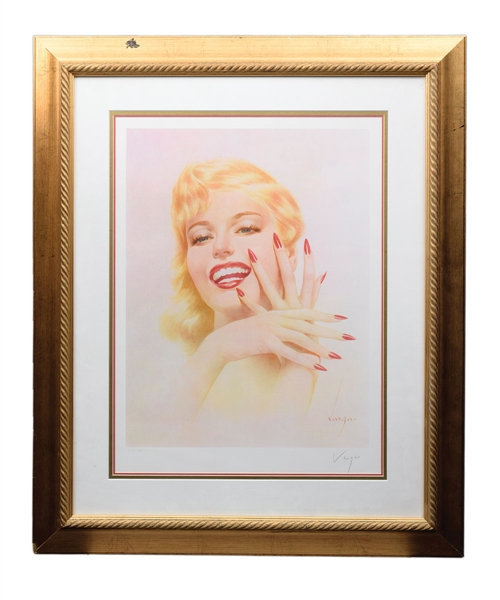 Alberto Vargas Signed Marilyn Monroe Limited-Edition Framed Lithograph #I 40/500 with PSA/DNA COA