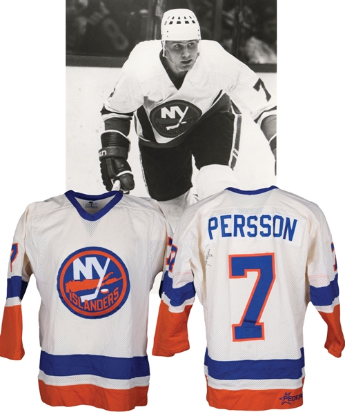 Stefan Perssons 1984-85 New York Islanders Signed Game-Worn Jersey with LOA