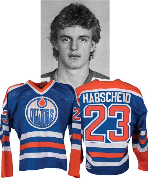 Marc Habscheids 1984-85 Edmonton Oilers Game-Worn Jersey with LOA