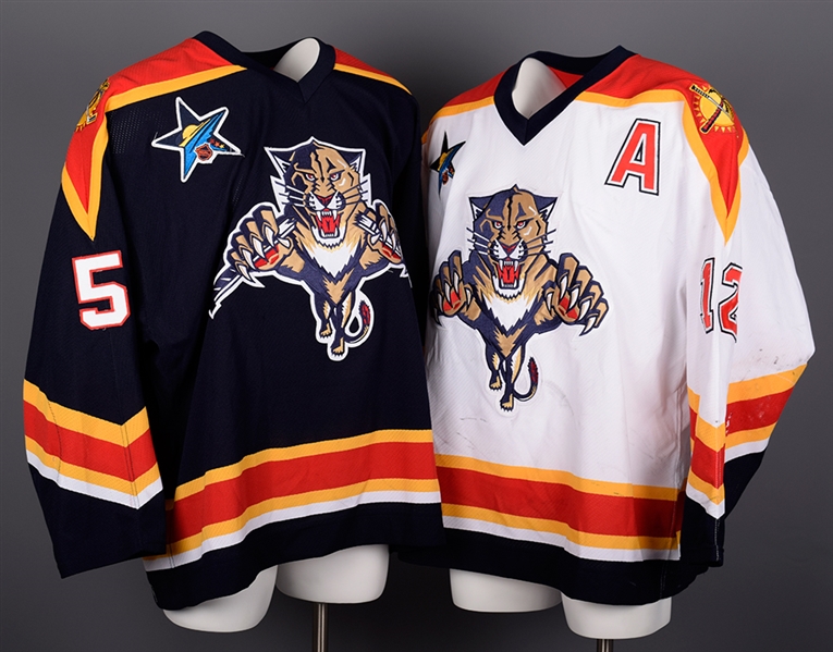 Olli Jokinens and Branislav Mezeis 2002-03 Florida Panthers Game-Worn Jerseys with Team LOAs