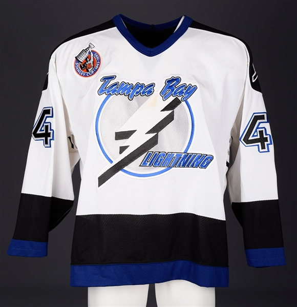 Roman Hamrliks 1992-93 Tampa Bay Lightning Inaugural Season Game-Worn Rookie Season Jersey - Centennial Patch!