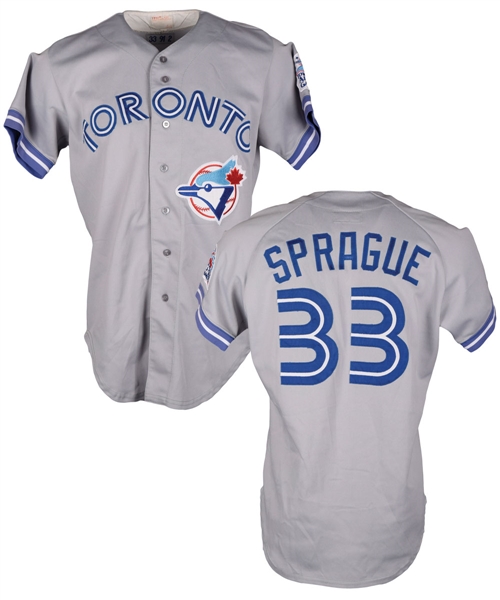 Ed Spragues 1991 Toronto Blue Jays Game-Worn Jersey