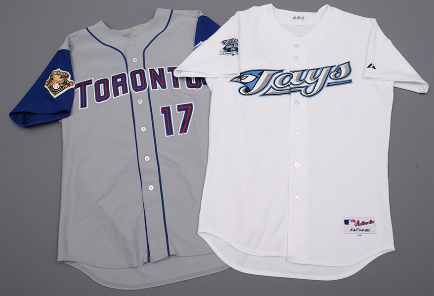 Josh Phelps 2001 (Team COA) and Miguel Batistas (MLB Authenticated) 2005 Toronto Blue Jays Game-Worn Jerseys