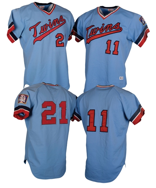 Joe Deckers 1973 and Tim Teufels 1984 Minnesota Twins Game-Worn Jerseys