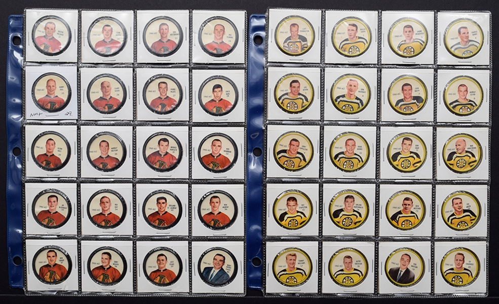 1961-62 Shirriff Hockey Coin Complete Set of 120