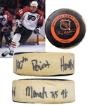 Eric Lindros March 25th 1996 Philadelphia Flyers 100th Point of Season Puck