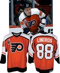 Eric Lindros 1992-93 Philadelphia Flyers Game-Worn Rookie Season Road Jersey