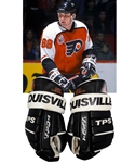 Eric Lindros 1992-93 Philadelphia Flyers Louisville Game-Used Rookie Season Gloves